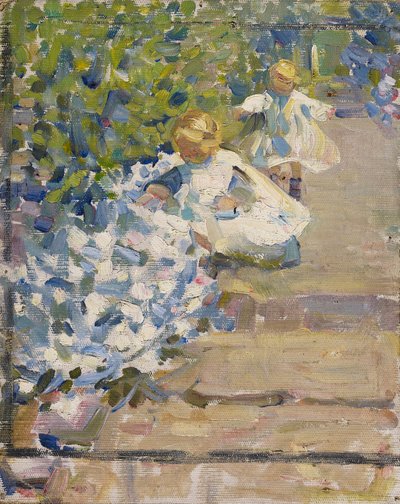 Skizze für Blumen pflücken von Helen Galloway McNicoll